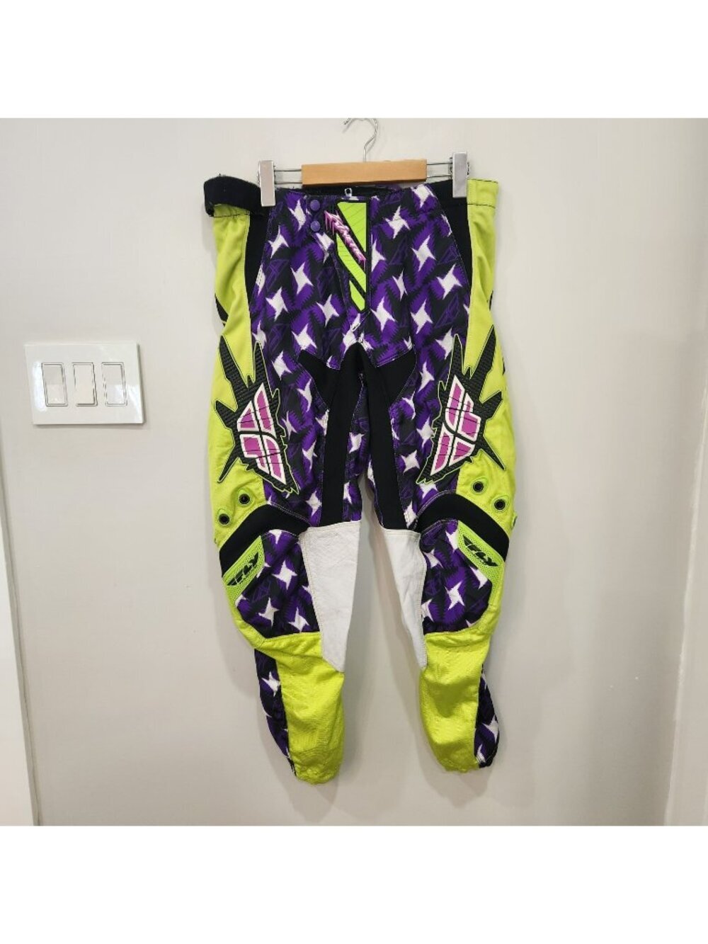 Fly Racing Kinetic Motocross Racing Gear Set Pant Mens 34 Padded Leather